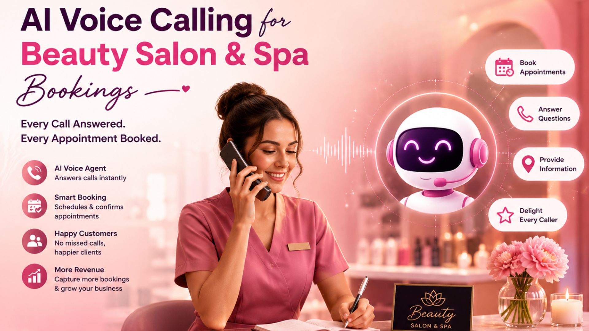 AI Voice Calling for Beauty Salons & Spa Appointment Booking: Helping Businesses Capture Every Customer Call